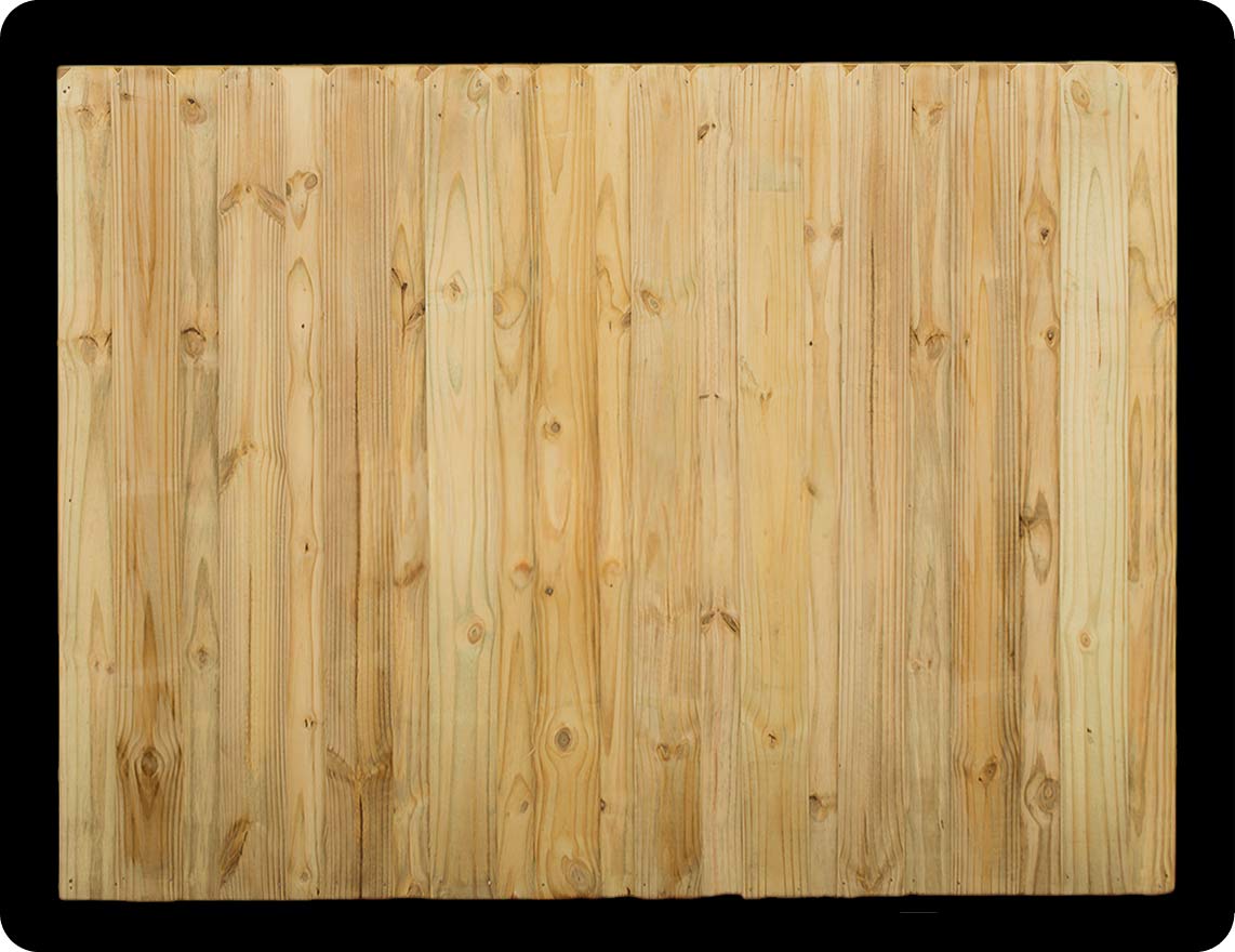 Pressure-treated wood fence panels