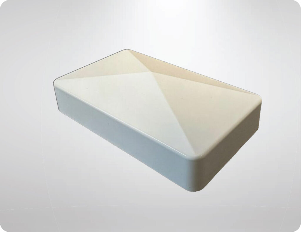 4" External Pyramid Post Cap (Color: White or Tan)