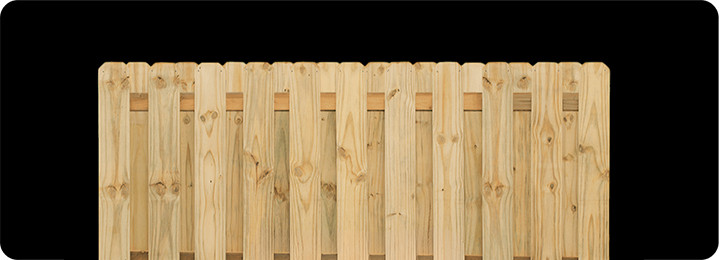 Pressure-treated wood fence panels